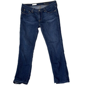 AG Adriano Goldschmied Jeans Women's Stevie Slim Straight Stretch Blue Denim 28